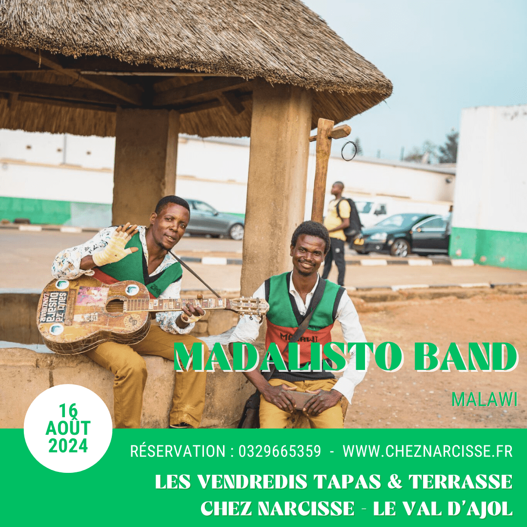 CONCERT AVEC MADALISTO BAND (Malawi) // LES VENDREDIS TAPAS & MUSIQUE