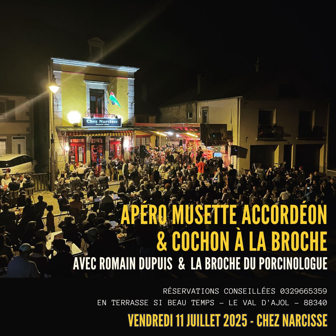 SOIRÉE COCHON À LA BROCHE & ACCORDEON MUSETTE