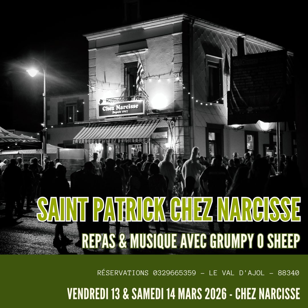 REPAS & CONCERT DE LA ST PATRICK AVEC GRUMPY O SHEEP
