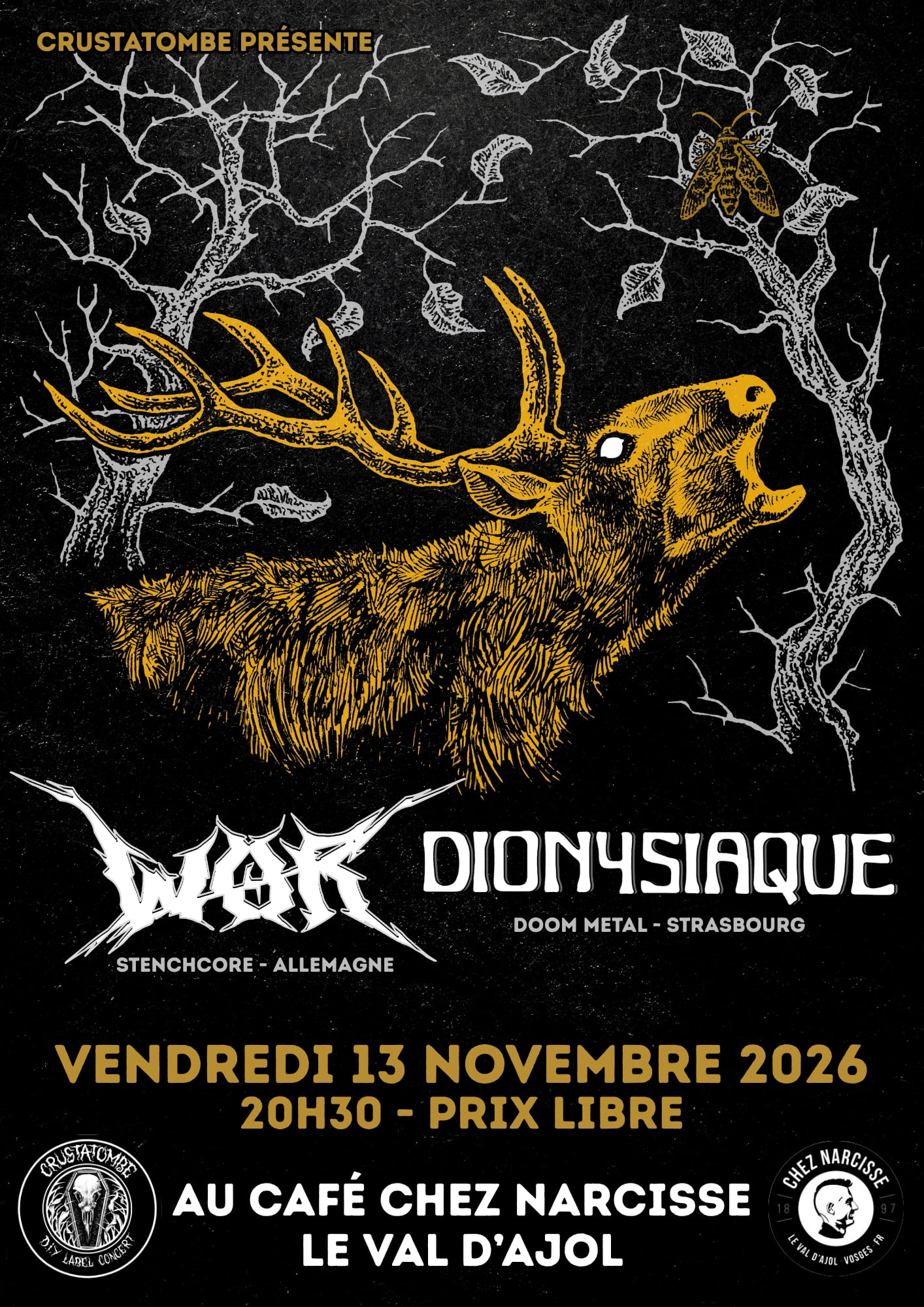 concerts doom métal – DEATH CRUST // DONYSIAQUE + WOR // ASSO CRUSTATOMBE